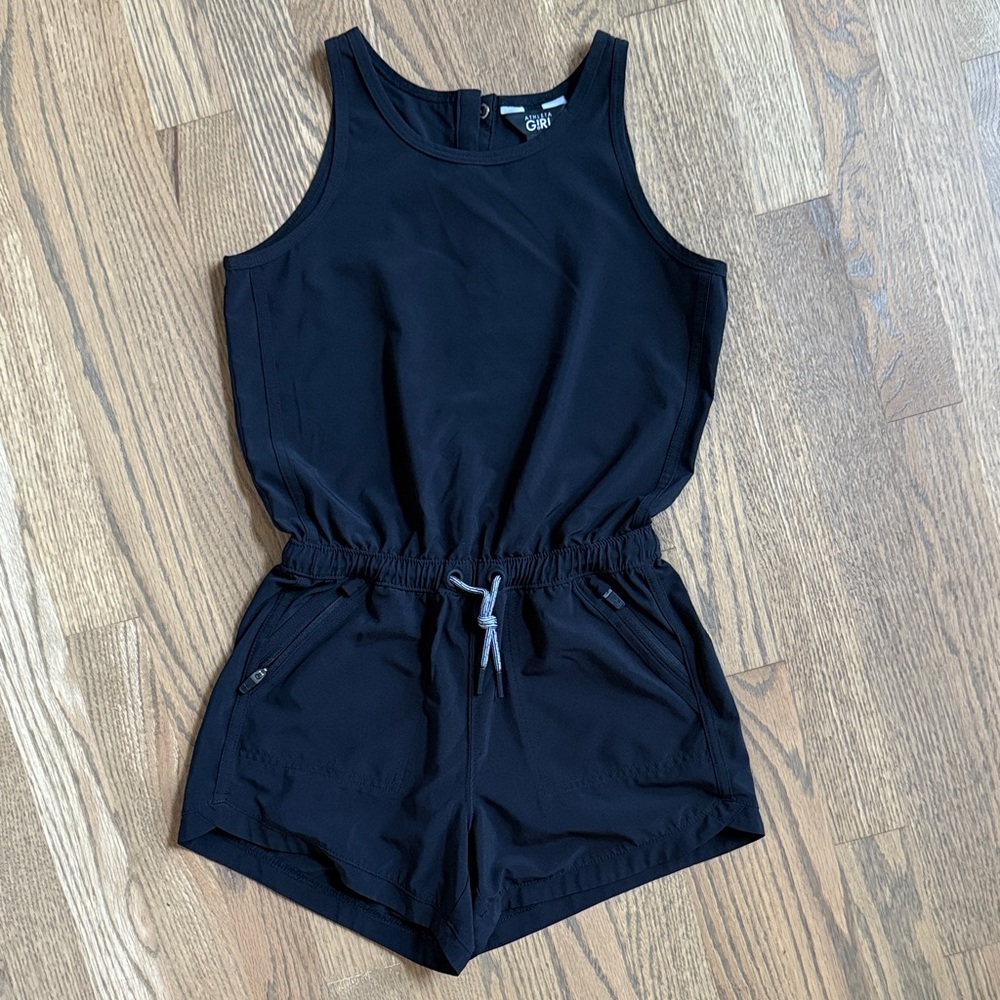 Athleta Girl Black Sleeveless One Piece - Medium/8-10